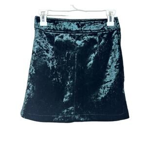 Storia Small‎ Green Velvet Mini Skirt